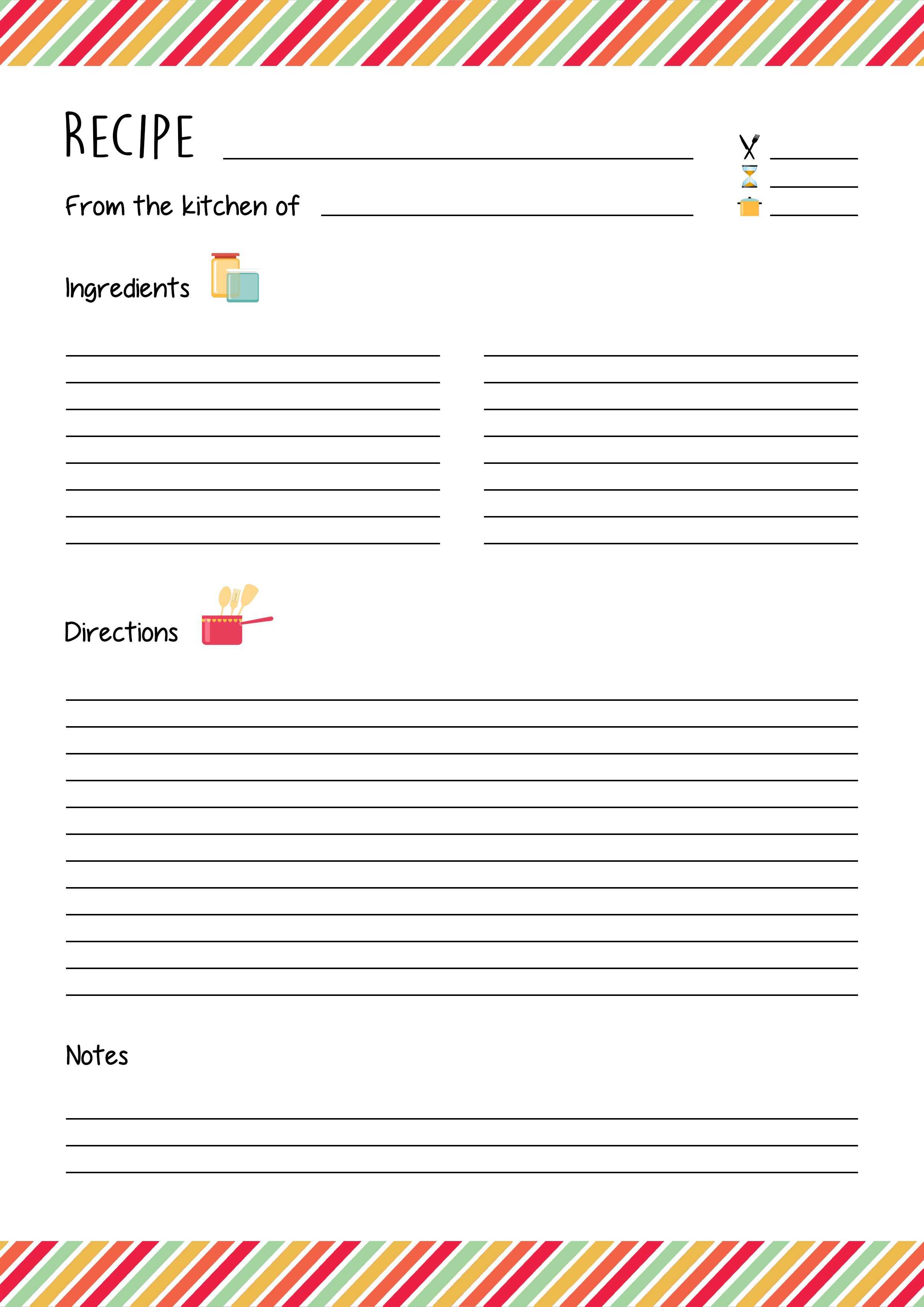 001 Template Ideas Free Printable Recipe Frightening Throughout Full Page Recipe Template For Word