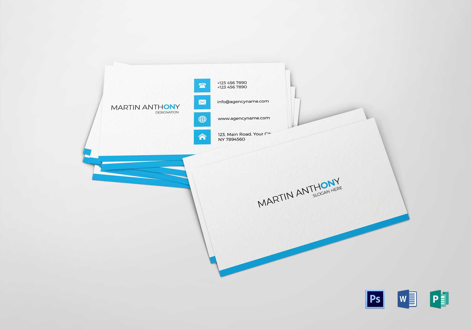 003 Simple Business Card Template Dreaded Ideas Psd Free Intended For Business Card Maker Template