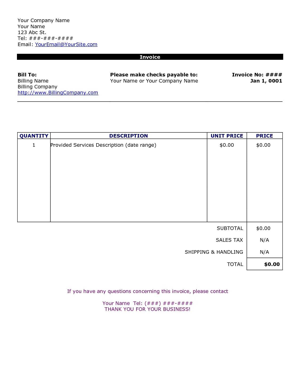 003 Word Invoice Template Free Ideas Excellent Templates Within Microsoft Office Word Invoice Template