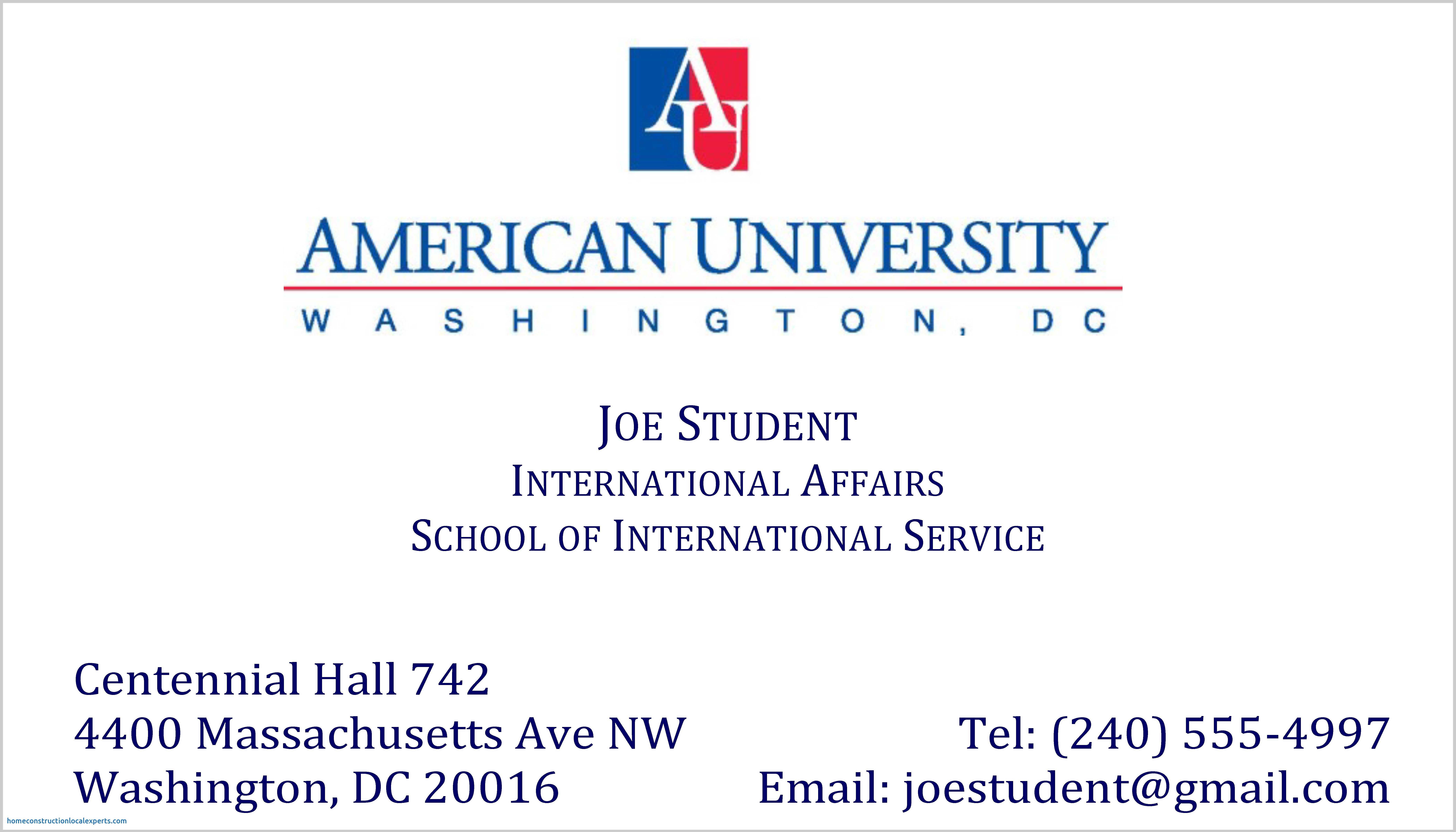 004 Student Business Card Template University Of Arizona For Student Business Card Template