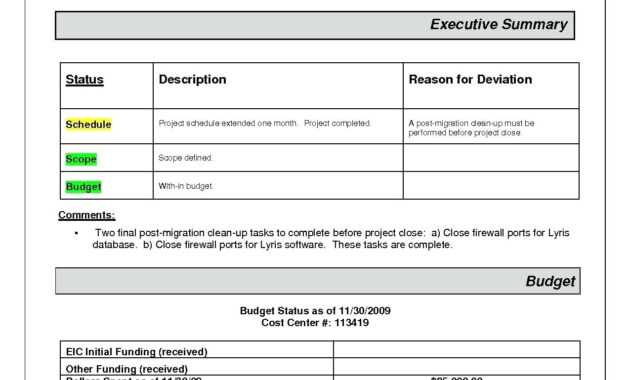 005 Project Management Status Report Template Progress Best with Project Management Final Report Template