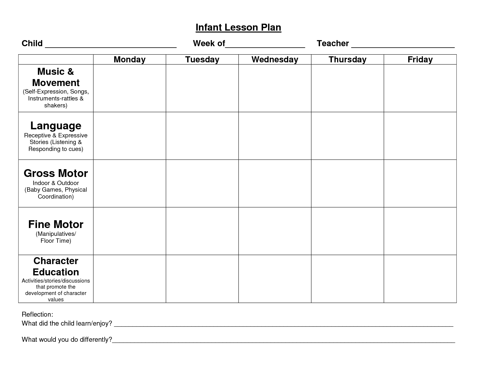 007 Template Ideas Preschool Lesson Plan Best Templates Free Throughout Blank Scheme Of Work Template