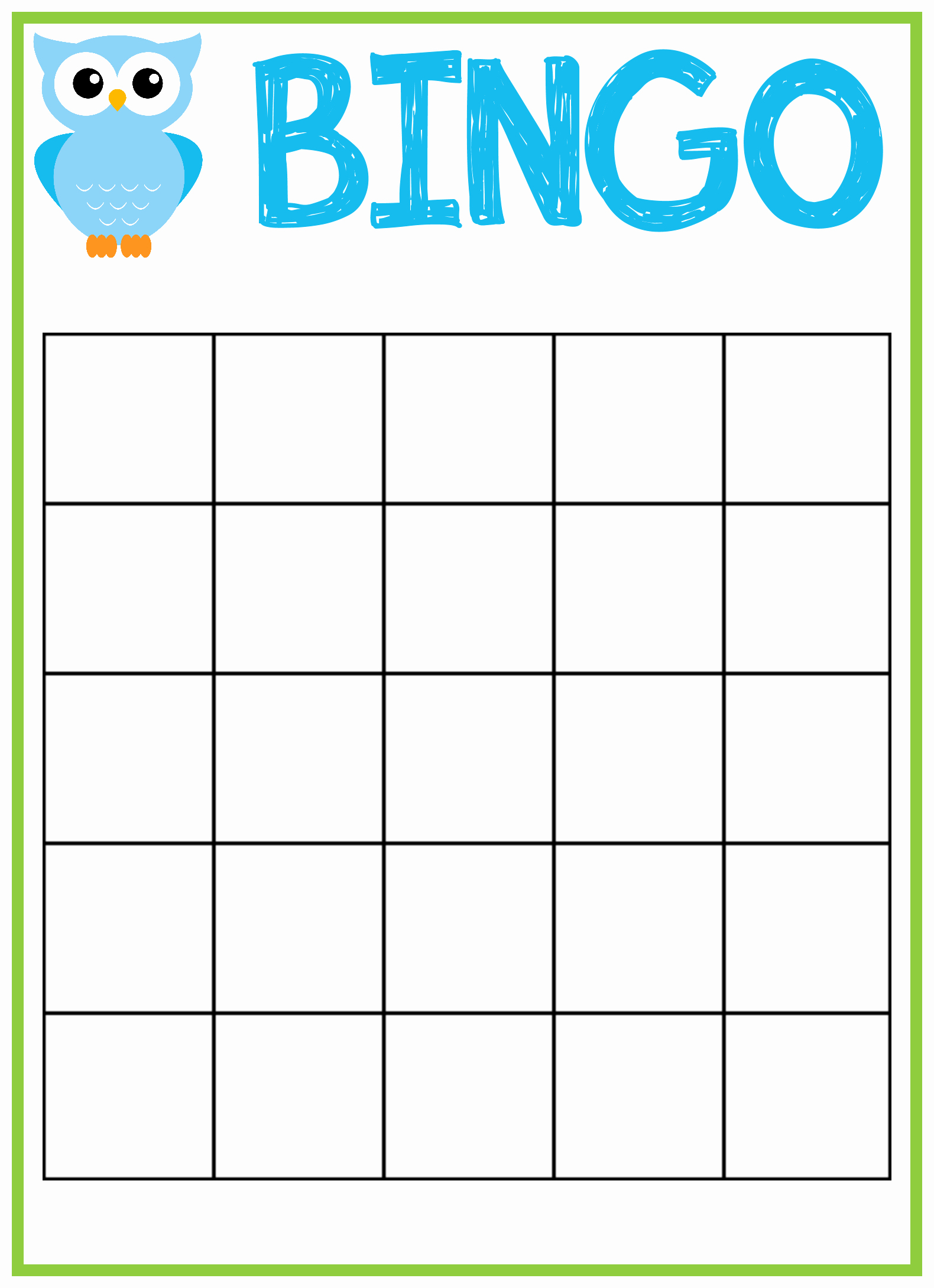 009 Bingo Card Blank Template Stirring Ideas For Baby Shower Inside Blank Bingo Card Template Microsoft Word