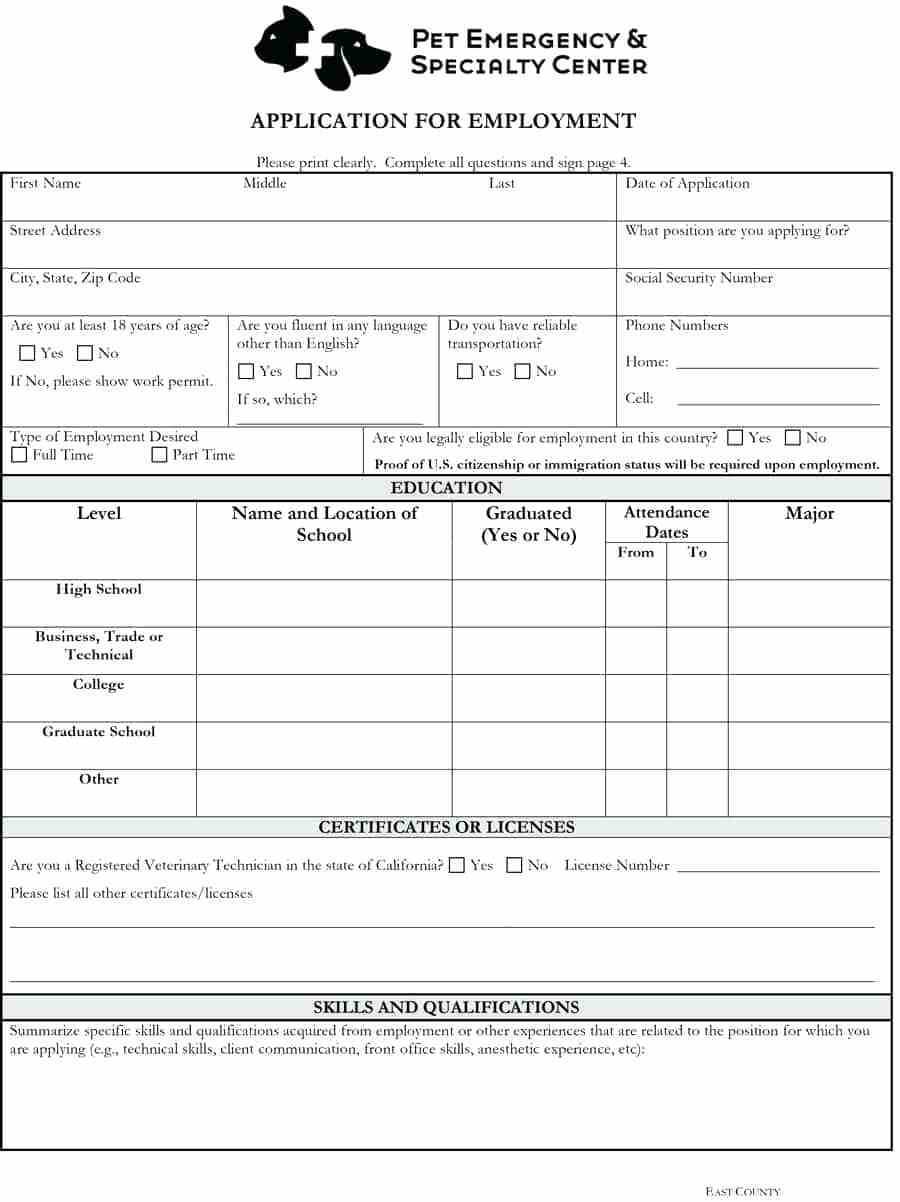 010 Employment Application Template Word Ideas Templates For Job Application Template Word