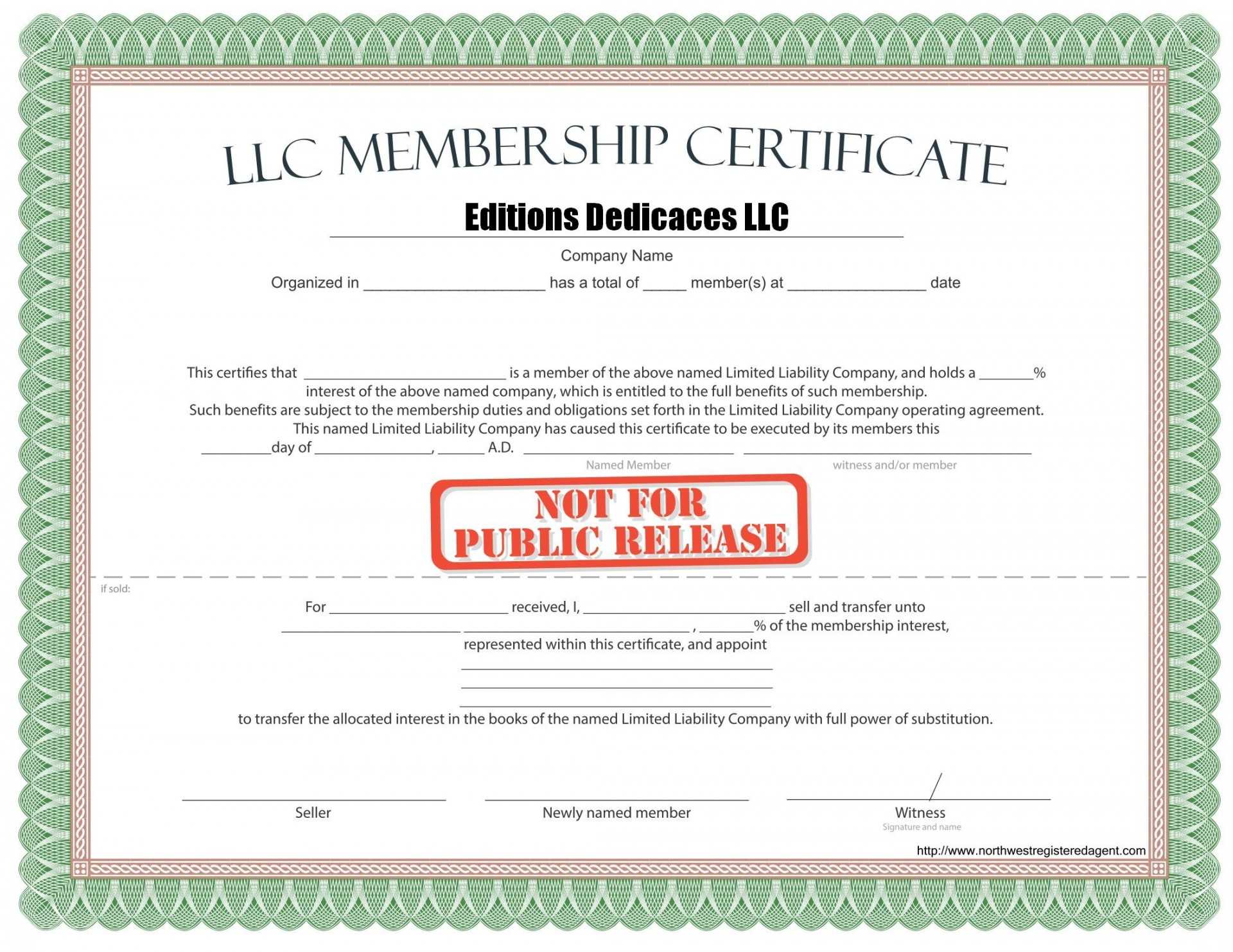 010 Llc Membership Certificate Template Best Solutions For In Llc Membership Certificate Template