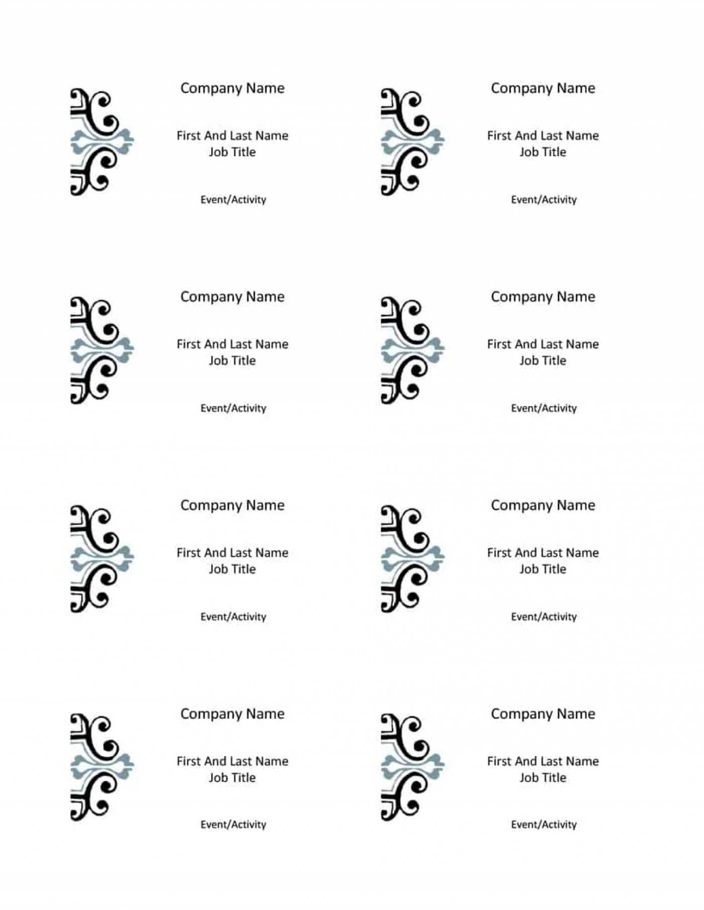 010 Word Name Tag Template Outstanding Ideas Microsoft Badge Within Visitor Badge Template Word