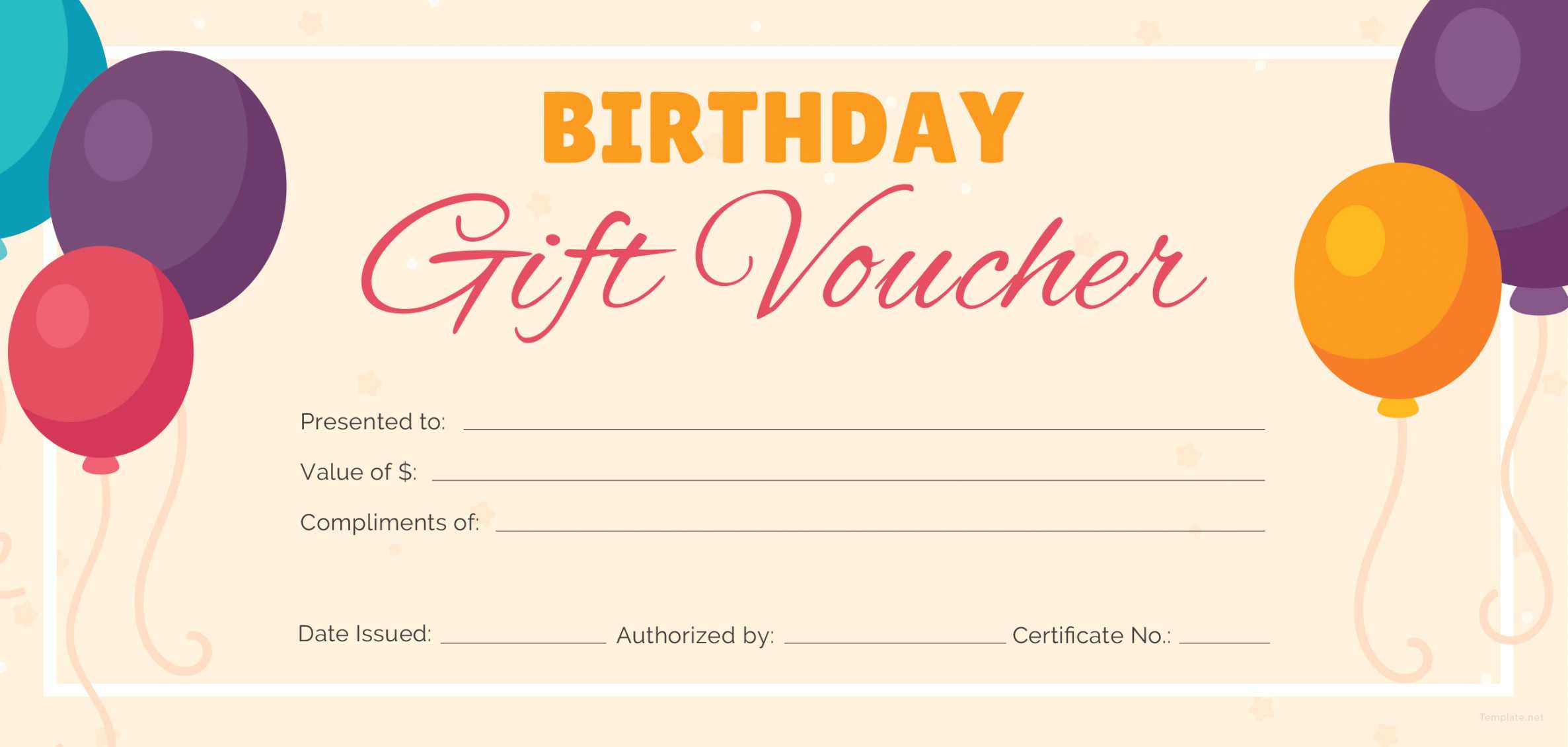 011 Free Birthday Gift Certificate Templates Voucher With Regard To Present Certificate Templates