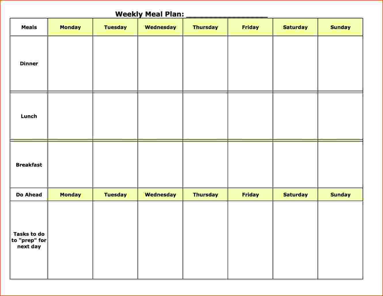 012 Weekly Meal Plan Template Word Unique Ideas Microsoft Within Menu Planning Template Word