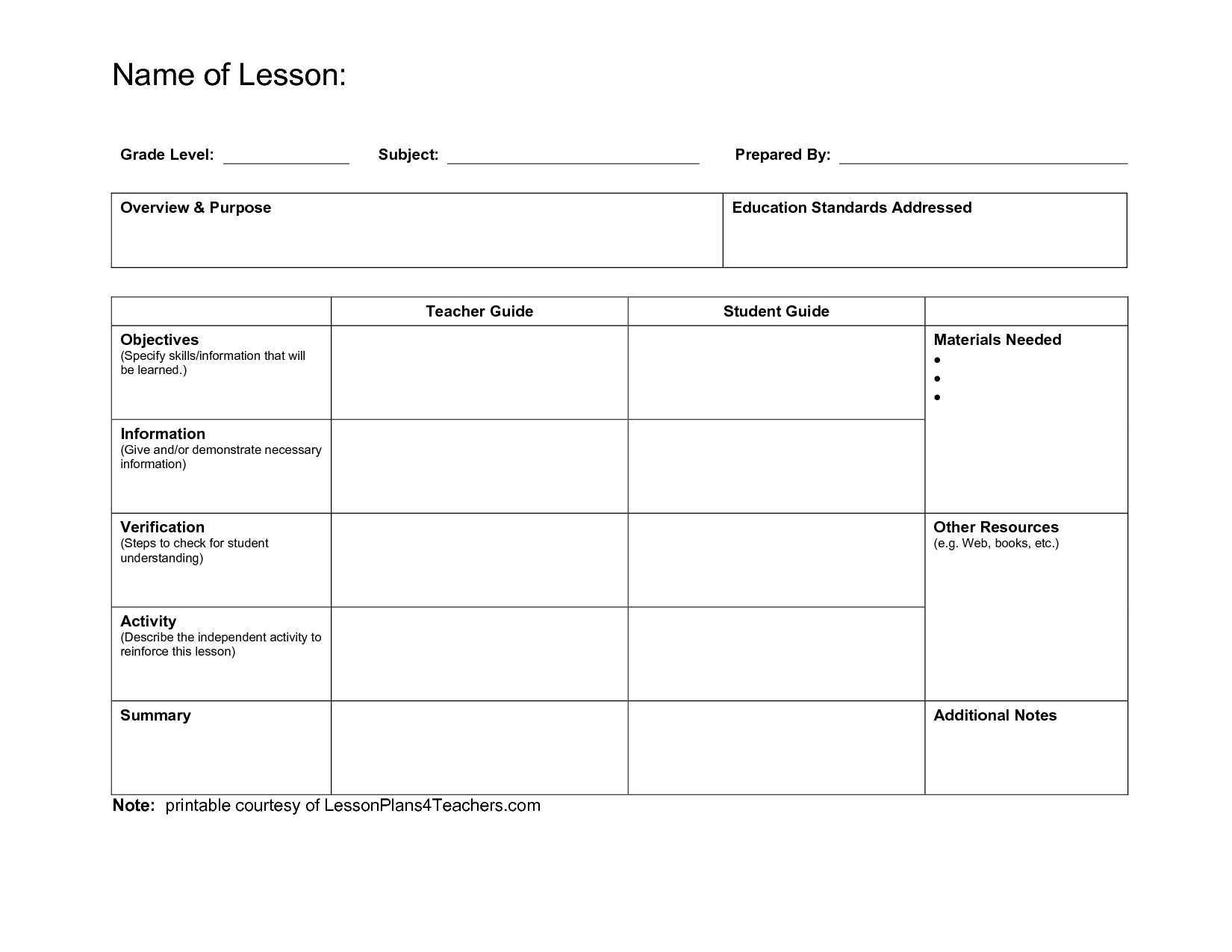 014 Madeline Hunter Lesson Plan Template Download Blank Free In Madeline Hunter Lesson Plan Template Blank