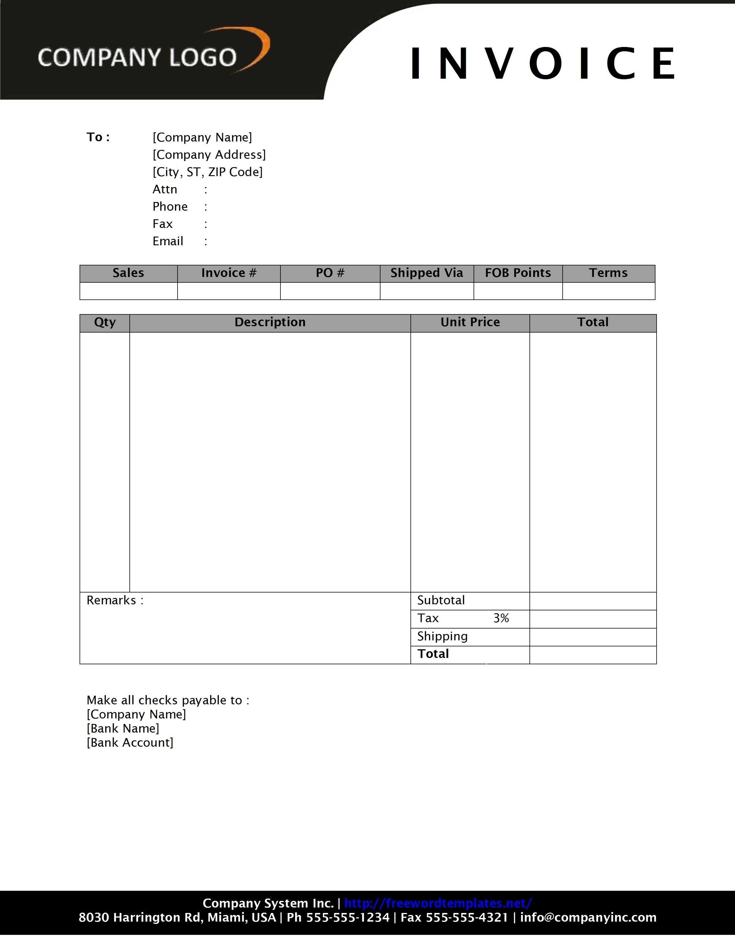 017 Free Download Invoice Templates Template Beautiful Ideas Within Free Downloadable Invoice Template For Word