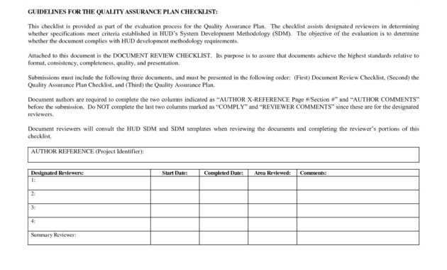 017 Qc Plan Template Software Quality Assurance Report for Software Quality Assurance Report Template