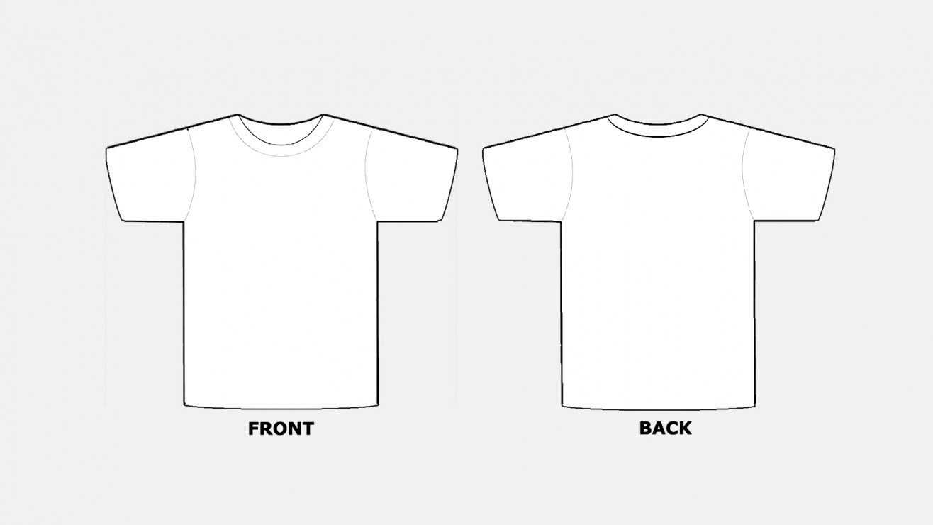 018 Blank Tshirt Template Pdf T Shirt Templates Free In Pertaining To Blank Tshirt Template Printable