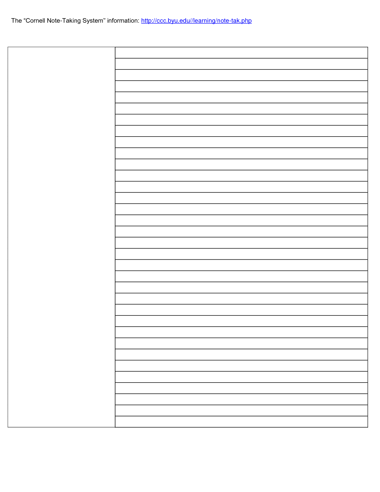 023 Cornell Note Taking Template Word 31836 Research Paper With Note Taking Template Word