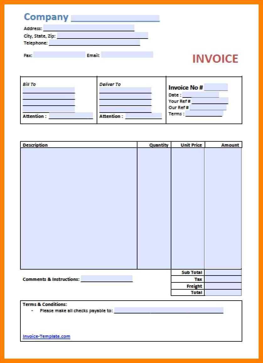 026 Template Ideas Free Printable Invoice Microsoft Word With Free Printable Invoice Template Microsoft Word