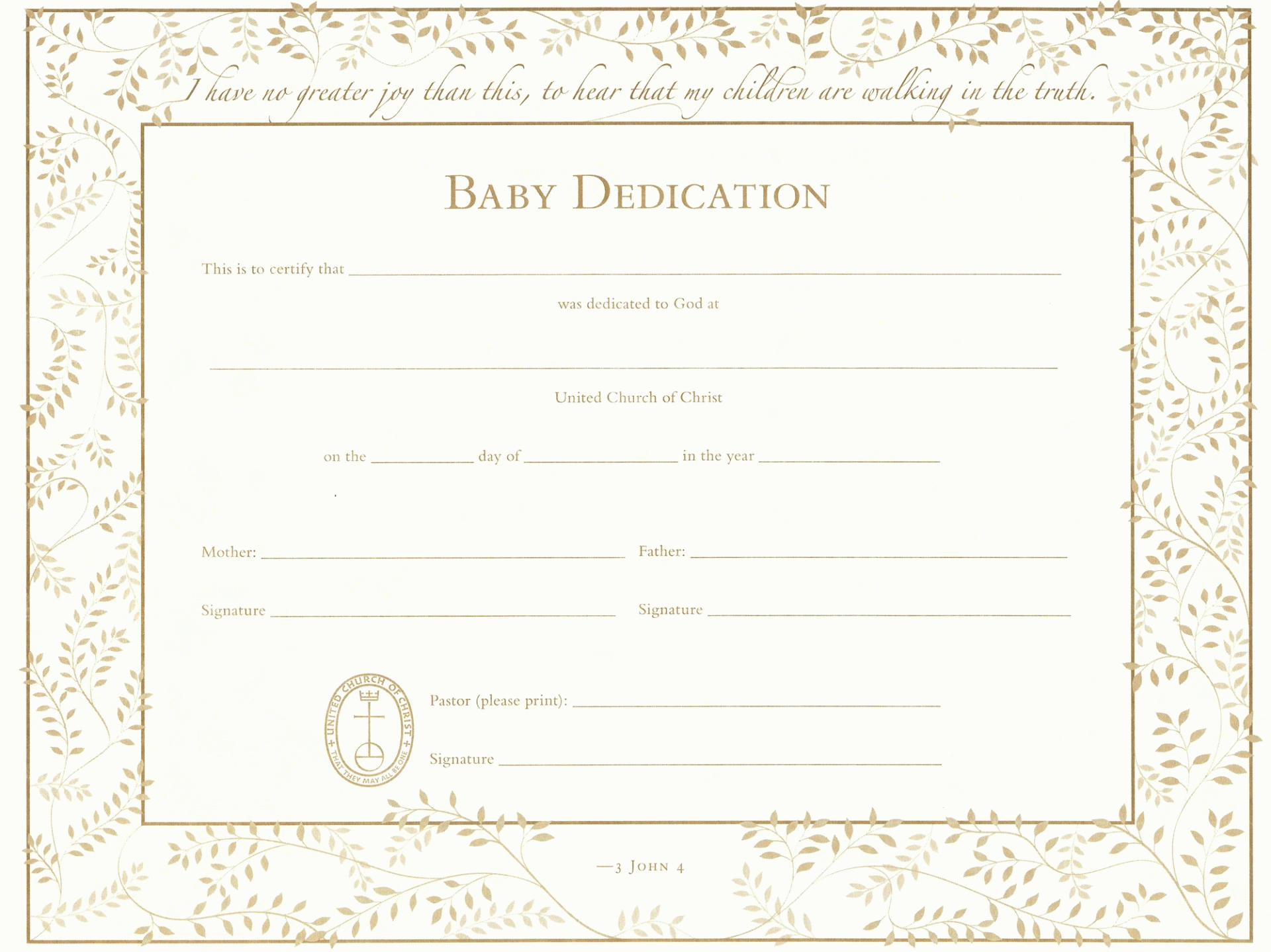 027 Template Ideas Baby Dedication Certificate Wonderful With Regard To Baby Christening Certificate Template