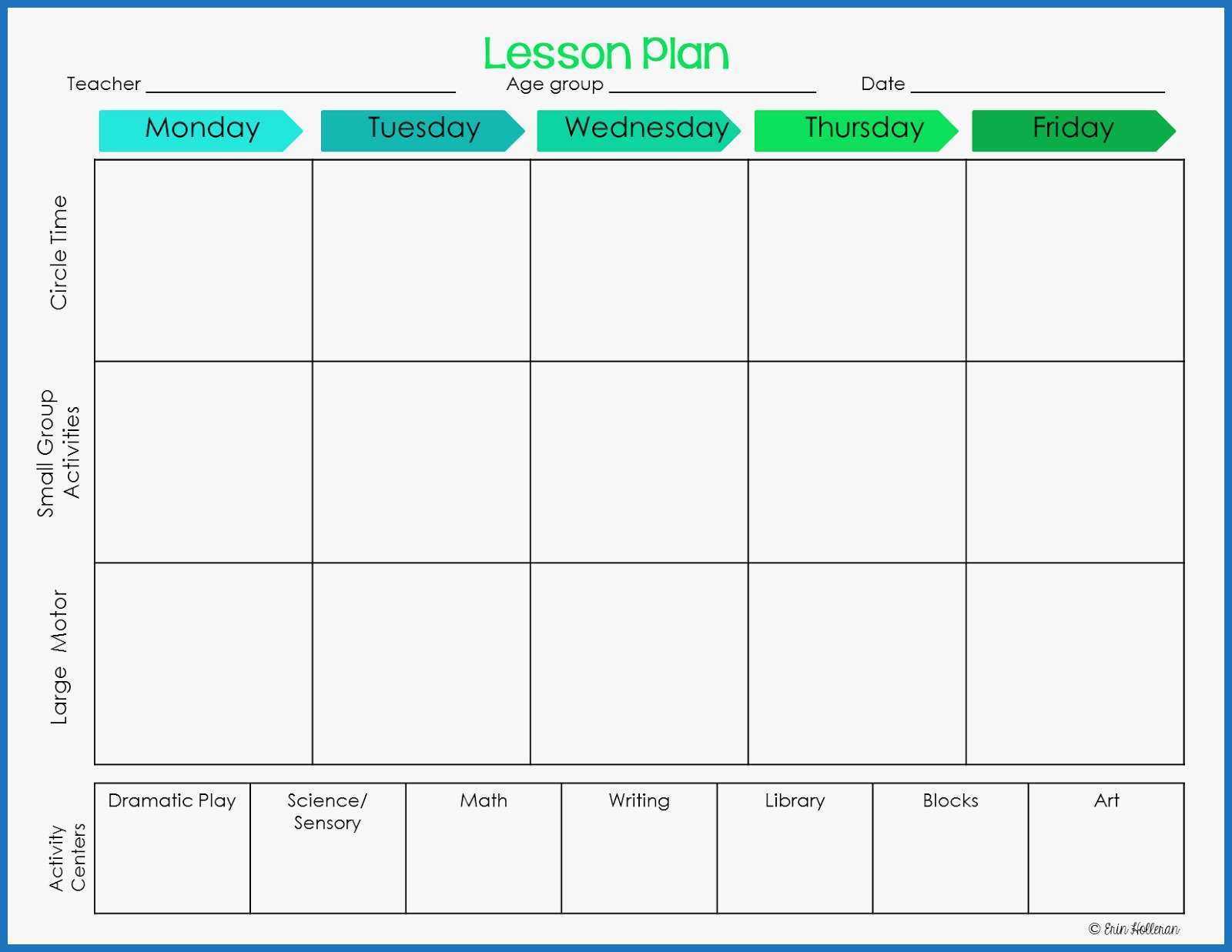 031 Preschool Lesson Plan Template Cute Ponderings Make Your Intended For Blank Preschool Lesson Plan Template