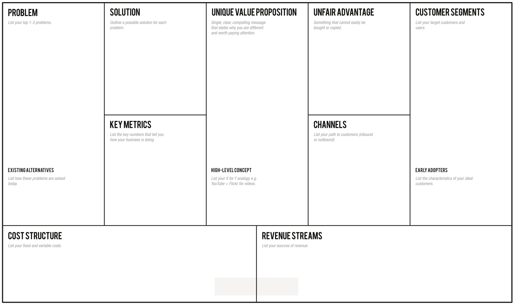 1 Page Business Plan | Leanstack Within Lean Canvas Word Template