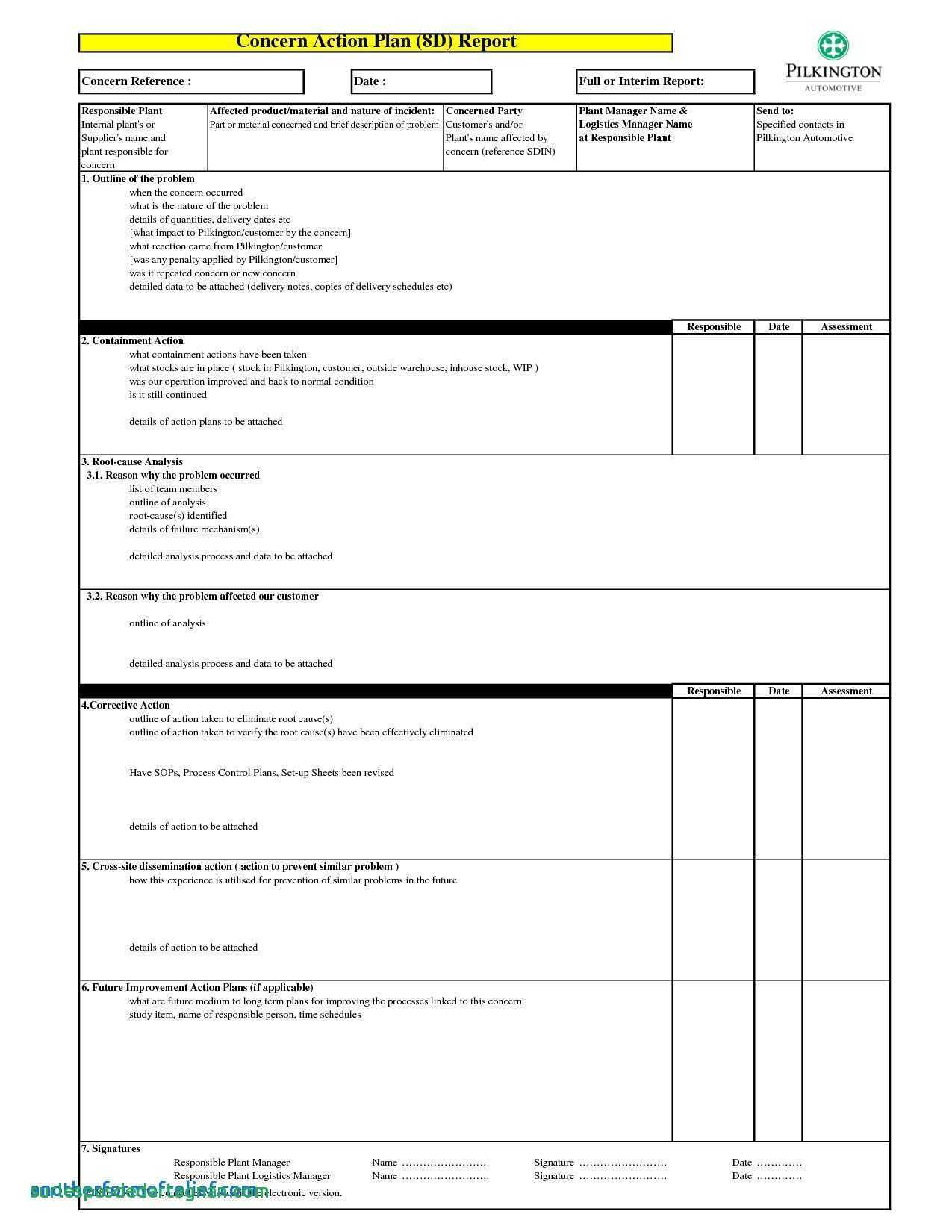 10. 14 8D Report Beispiel Emmylou Harris, 8D Report Vorlage In 8D Report Template Xls