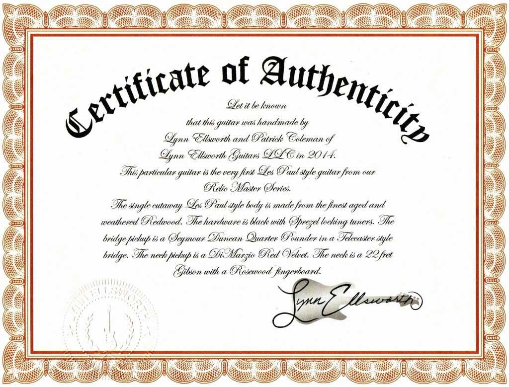 10 Authenticity Certificate Templates | Proposal Sample For Certificate Of Authenticity Photography Template