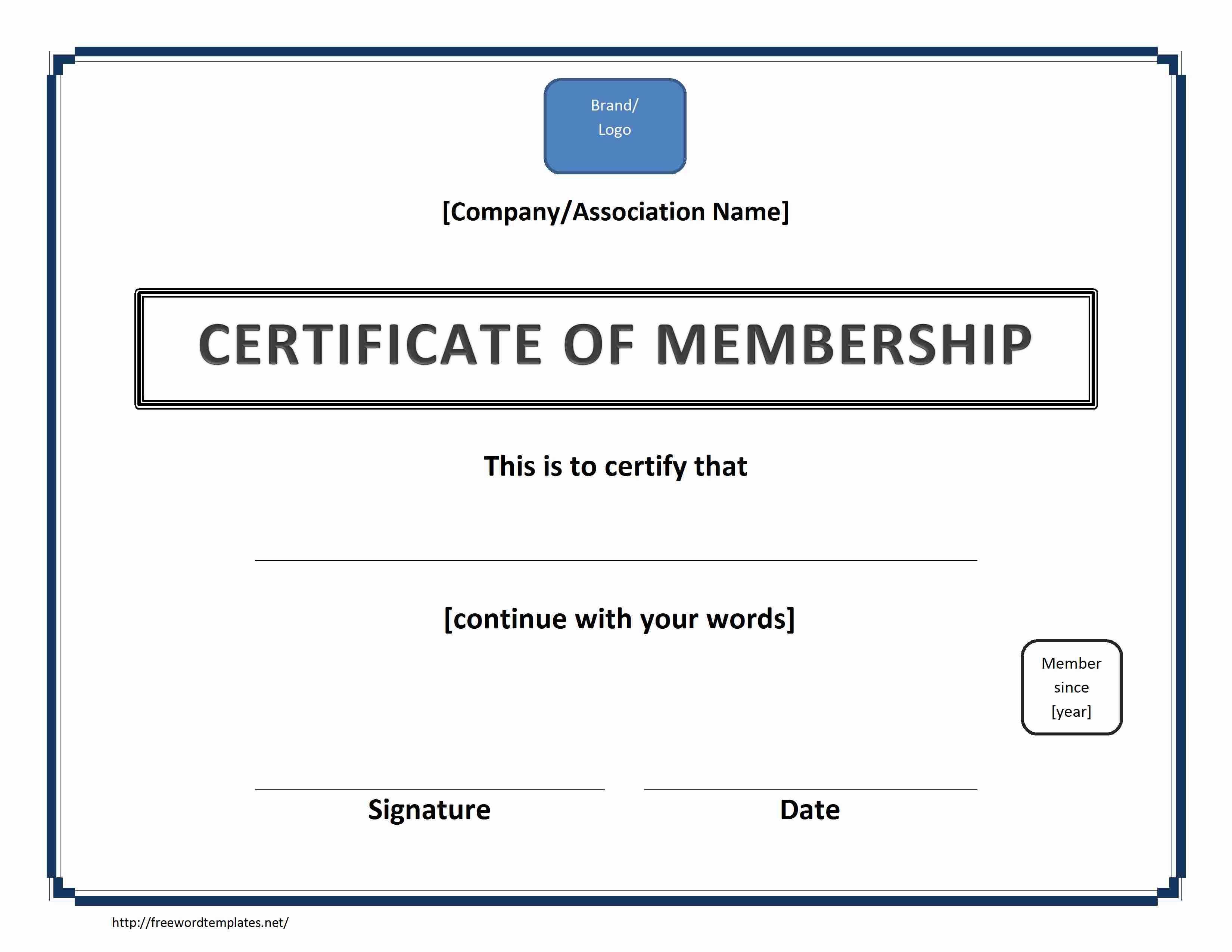 10 Certificate Of Membership Template | Proposal Sample In New Member Certificate Template