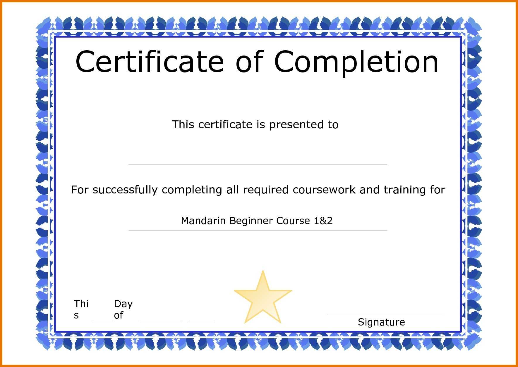10 Microsoft Word Templates Certificates | Proposal Sample With Microsoft Word Certificate Templates