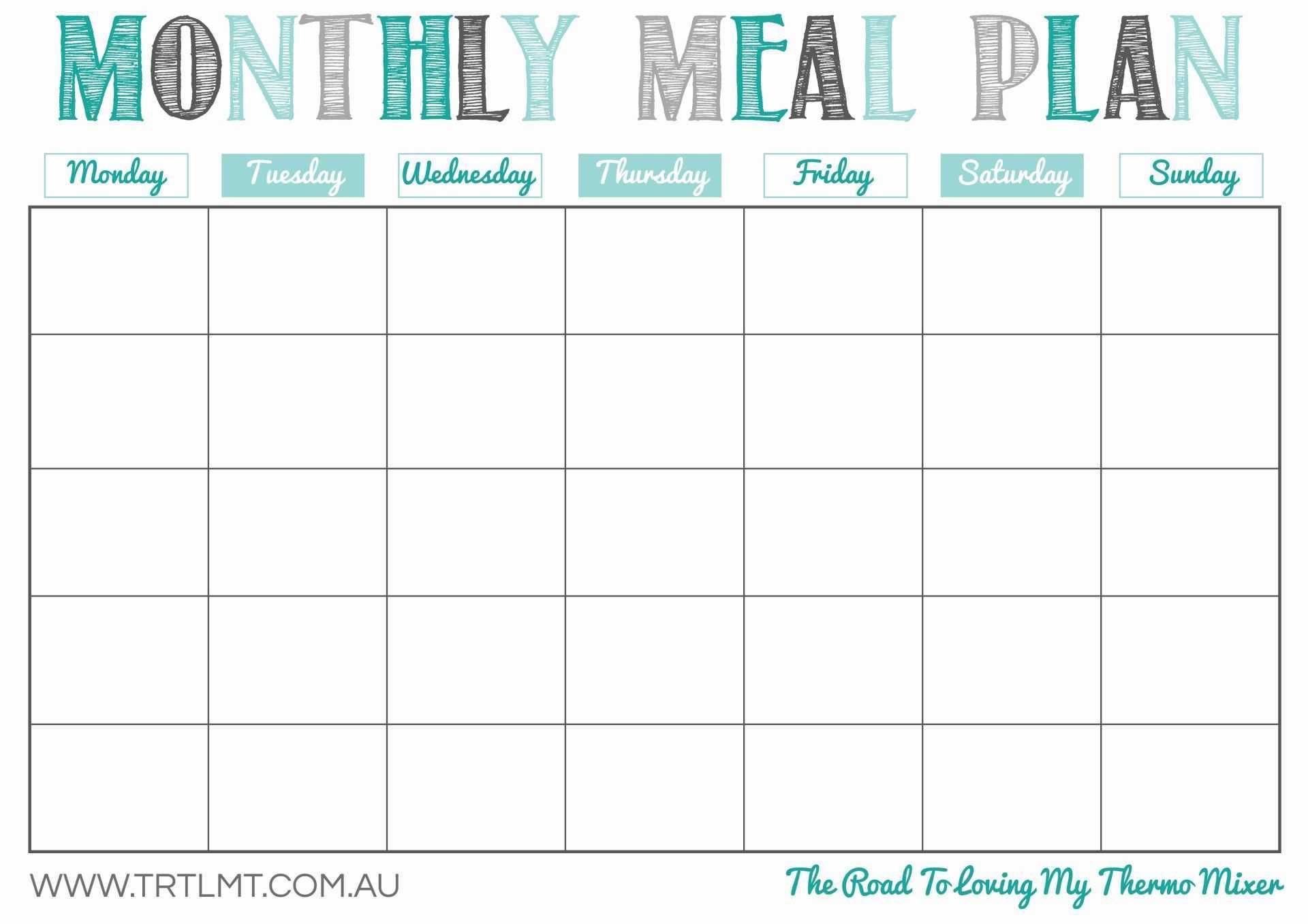 10 Weekly Meal Planner Template Word | Resume Samples Intended For Meal Plan Template Word