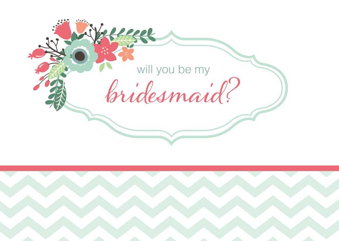 10 Will You Be My Bridesmaid? Cards (Free & Printable) Regarding Will You Be My Bridesmaid Card Template