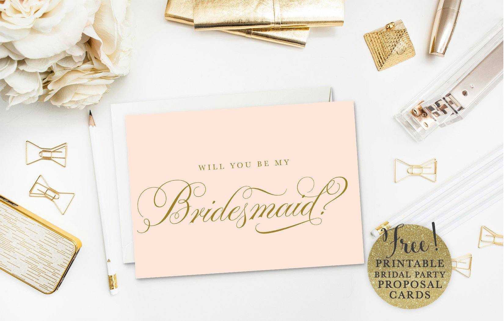 10 Will You Be My Bridesmaid? Cards (Free & Printable) Regarding Will You Be My Bridesmaid Card Template