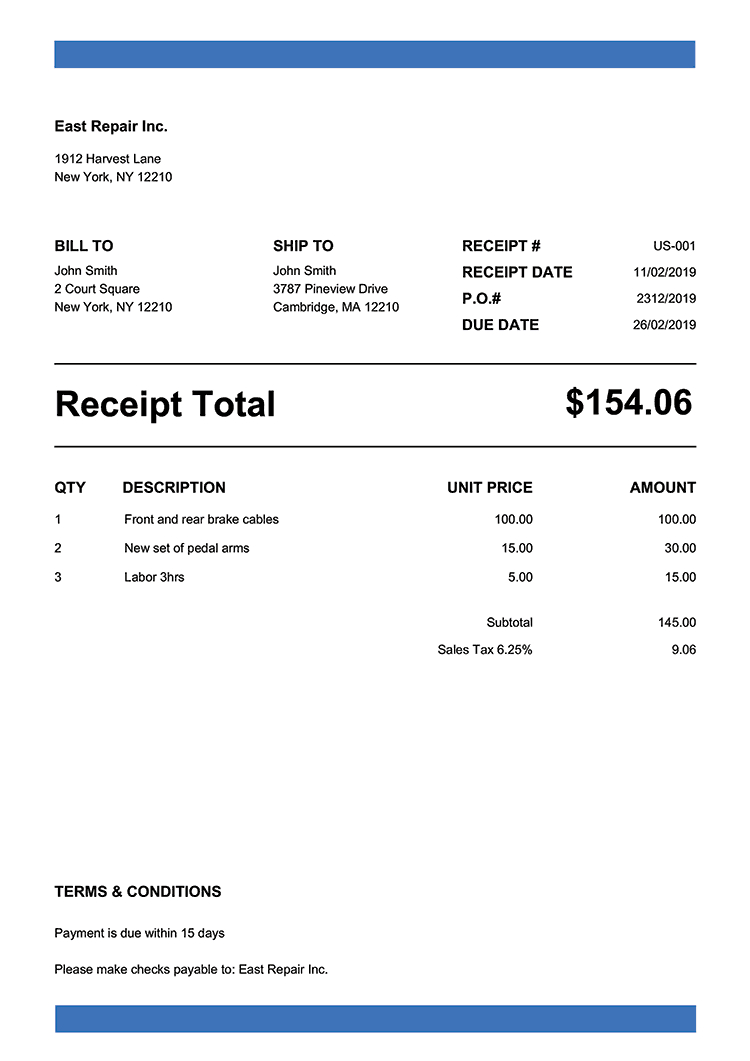 100 Free Receipt Templates | Print & Email Receipts As Pdf For Fake Credit Card Receipt Template