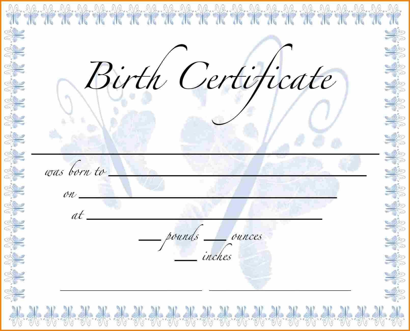 11+ Design Birth Certificate | Grittrader Throughout Birth Certificate Template For Microsoft Word