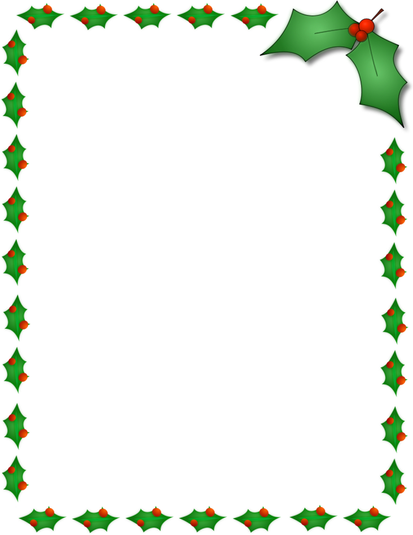 11 Free Christmas Border Designs Images – Holiday Clip Art Regarding Christmas Border Word Template