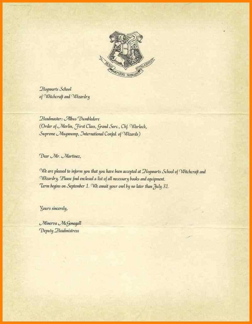 11+ Harry Potter Acceptance Letter Template Download With Regard To Harry Potter Certificate Template