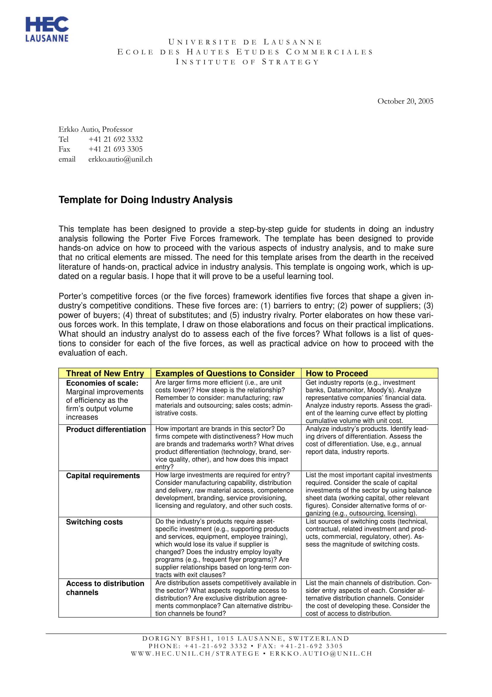 market analysis example business plan pdf