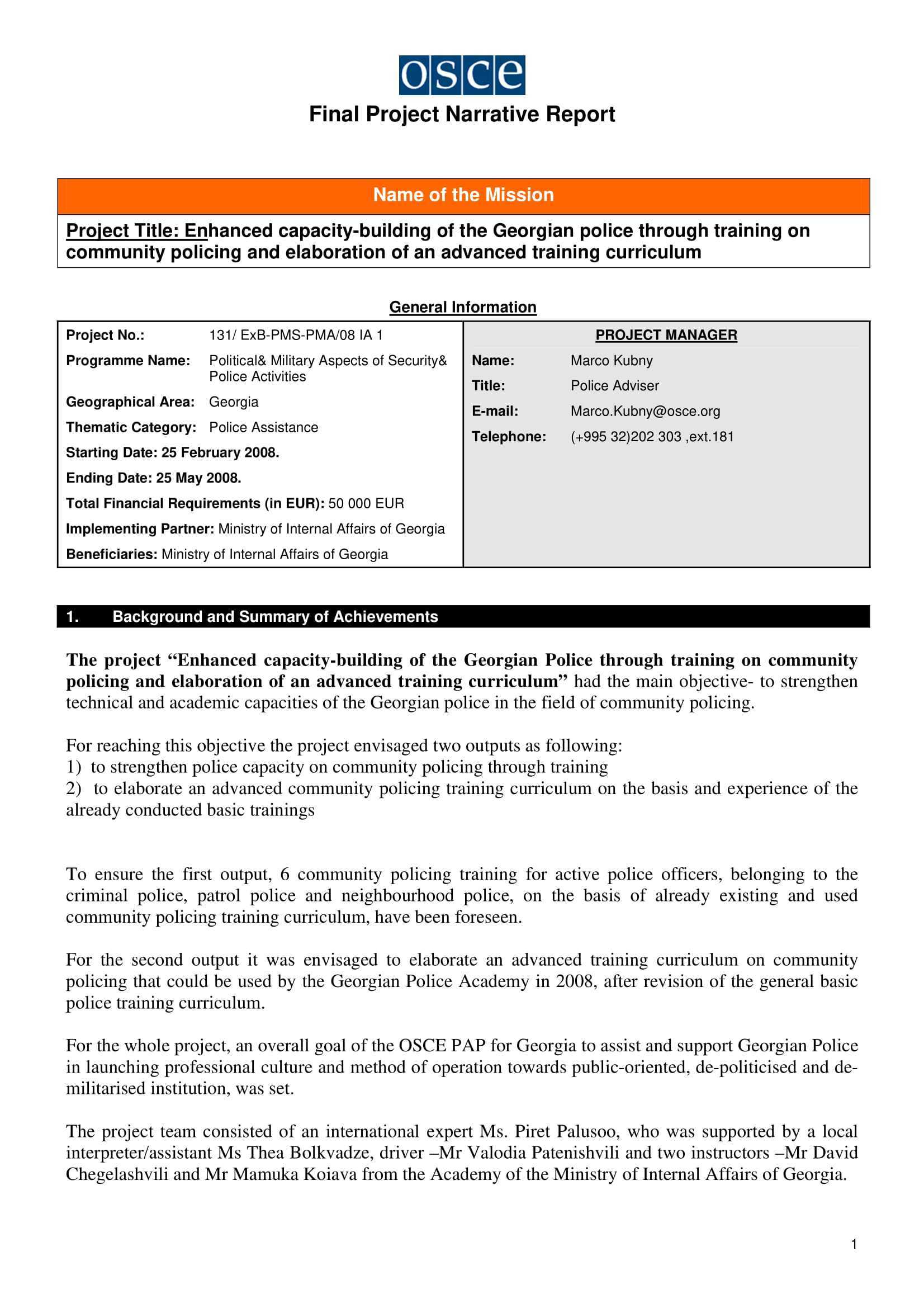 11+ Narrative Report Examples – Pdf | Examples Pertaining To Section 37 Report Template