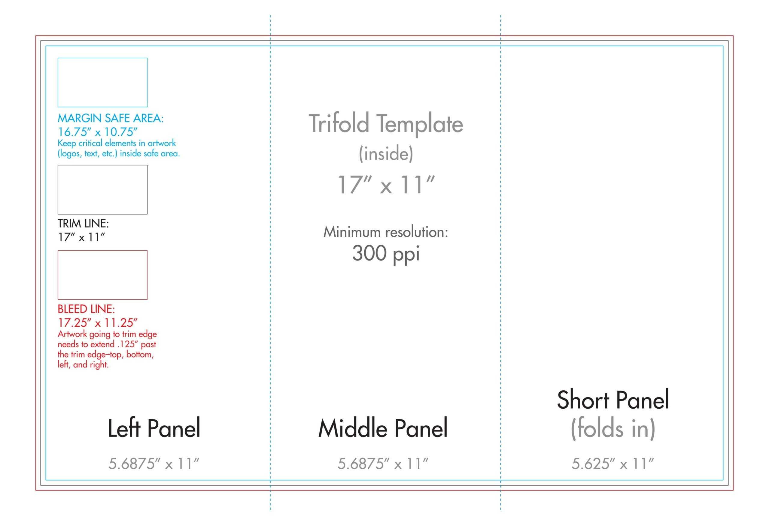 11" X 17" Tri Fold Brochure Template – U.s. Press With Regard To 11X17 Brochure Template