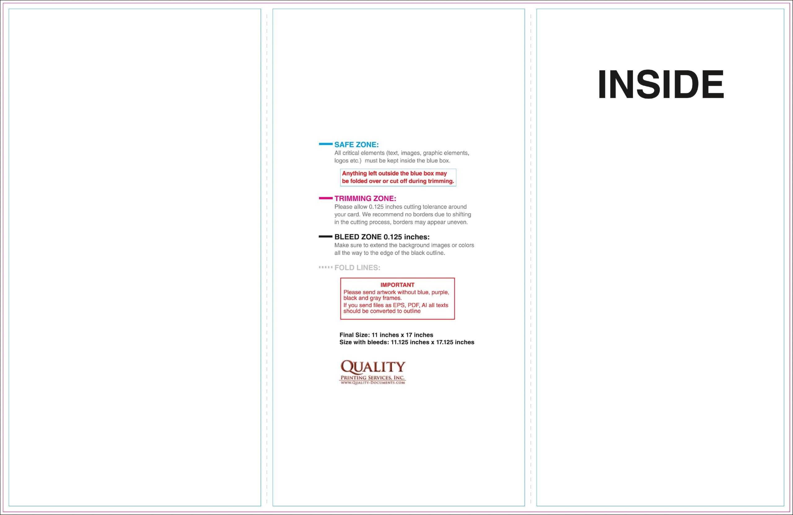 11X17 Brochure Templates For 11X17 Brochure Template