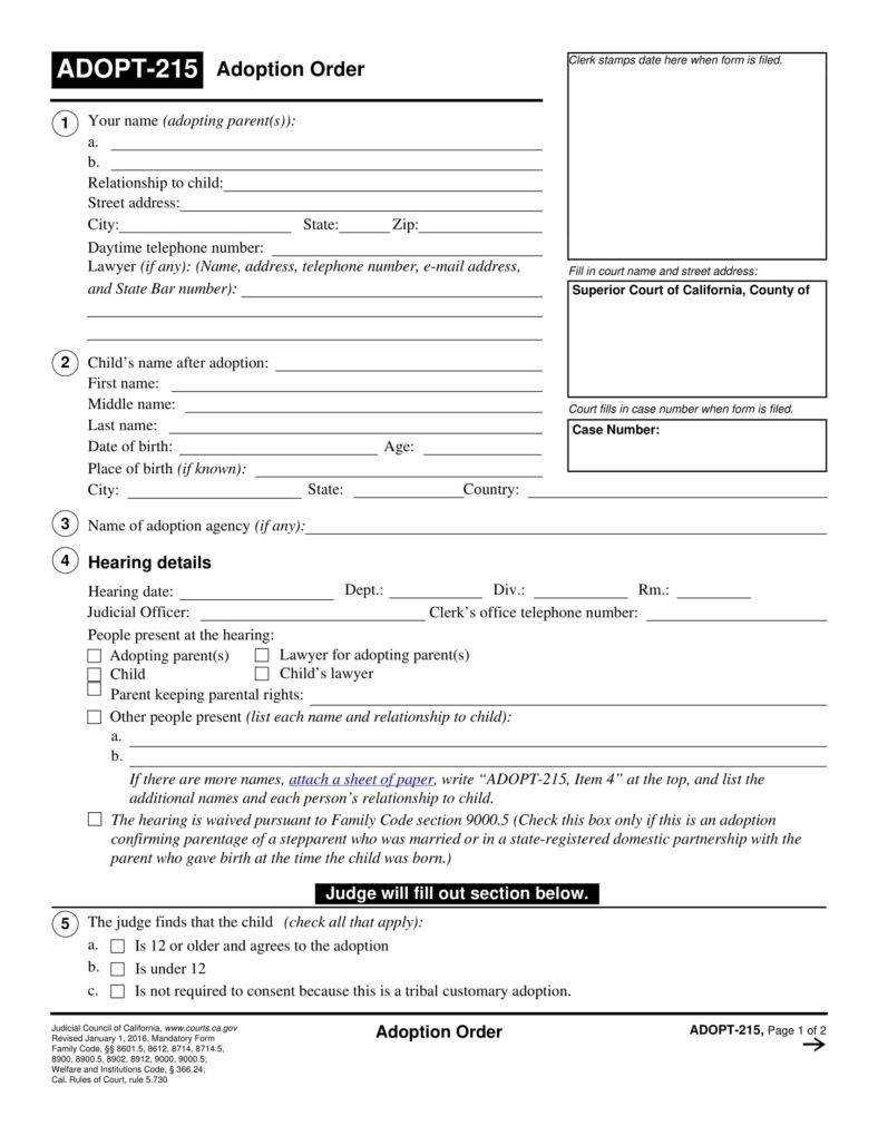 12+ Adoption Paper Templates – Pdf | Free & Premium Templates Regarding Child Adoption Certificate Template