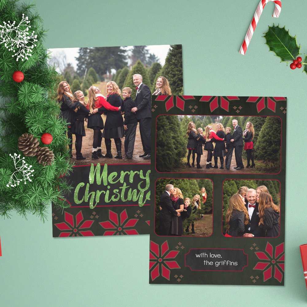 12 Christmas Card Photoshop Templates To Get You Up And Throughout Christmas Photo Card Templates Photoshop