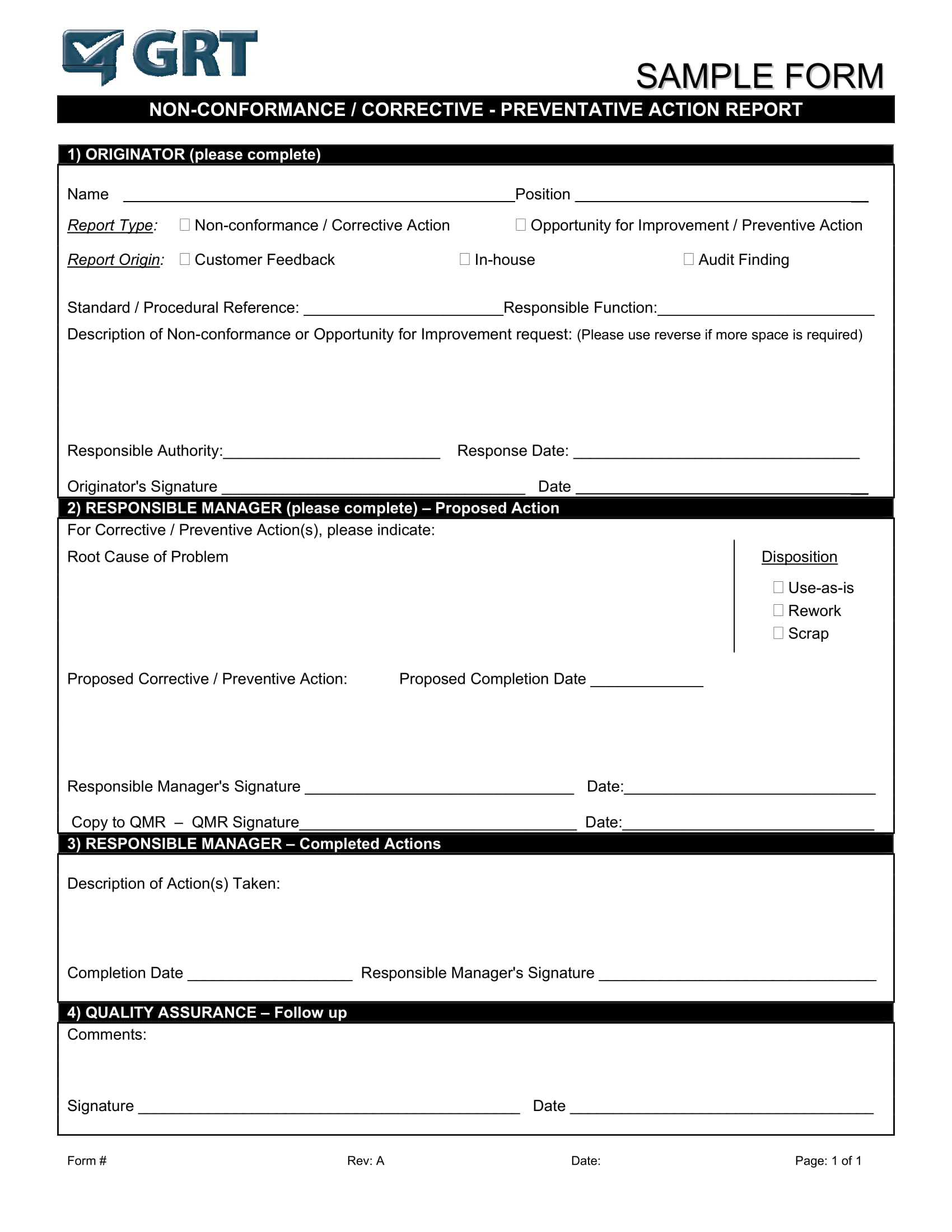 12+ Corrective Action Report Examples – Pdf | Examples Intended For Corrective Action Report Template