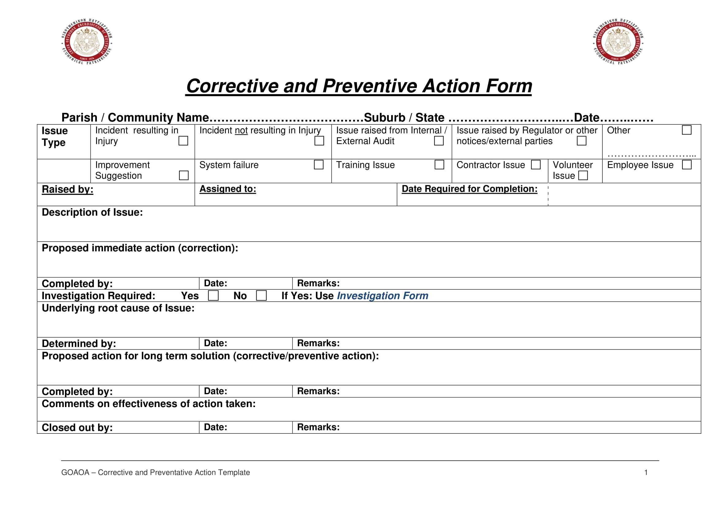 12+ Corrective Action Report Examples – Pdf | Examples Regarding Corrective Action Report Template
