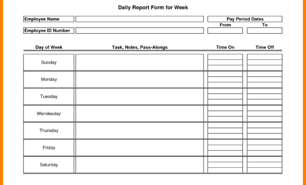 12+ Daily Report Format For Office Staff | Lobo Development pertaining to Employee Daily Report Template