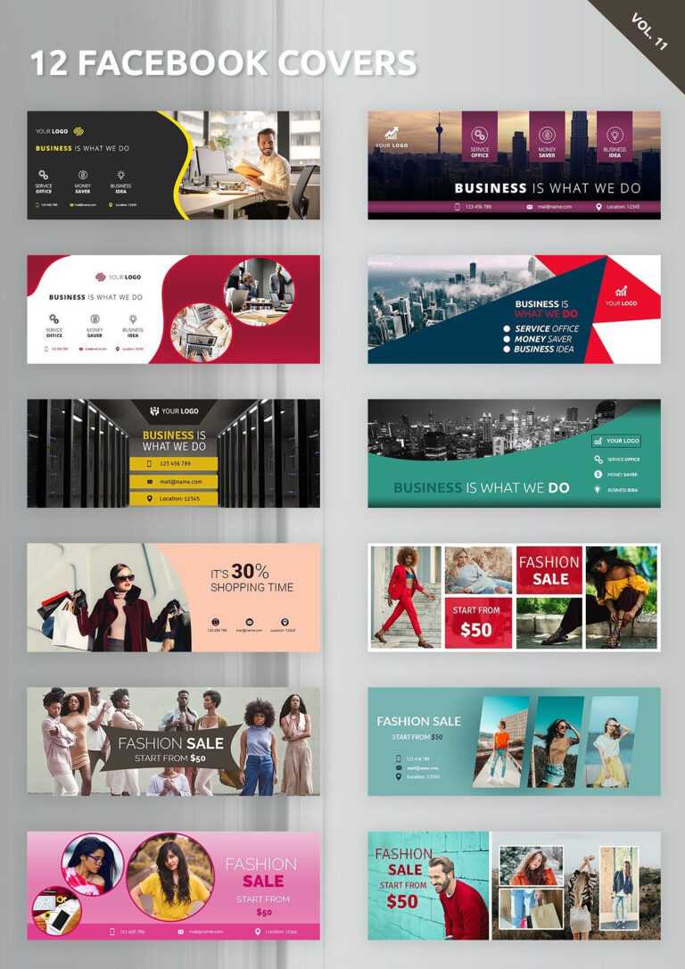 Image 6 for Photoshop Facebook Banner Template