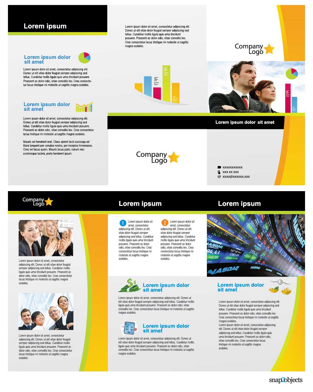 12 Free Vector Brochure Templates Images – Business Brochure In Free Illustrator Brochure Templates Download