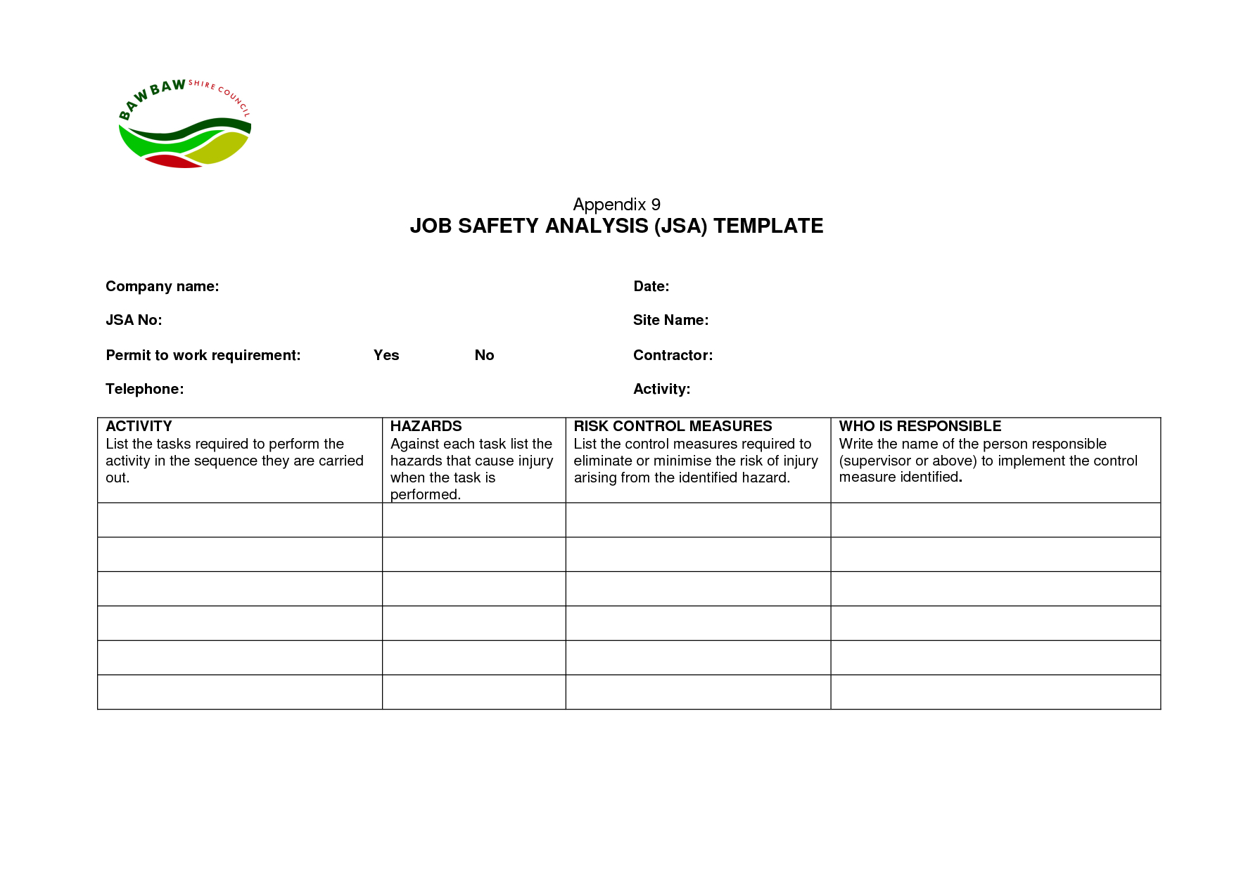 13+ Job Safety Analysis Examples – Pdf, Word, Pages | Examples With Safety Analysis Report Template