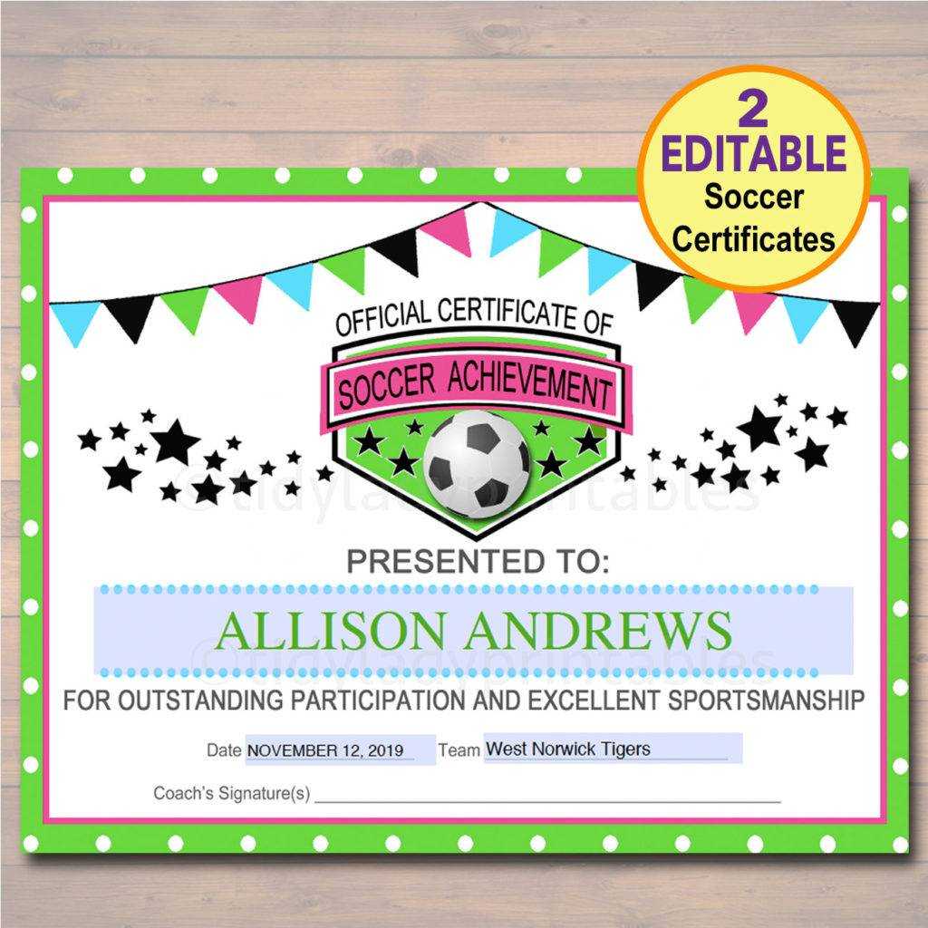 13+ Soccer Award Certificate Examples – Pdf, Psd, Ai Throughout Soccer Award Certificate Template