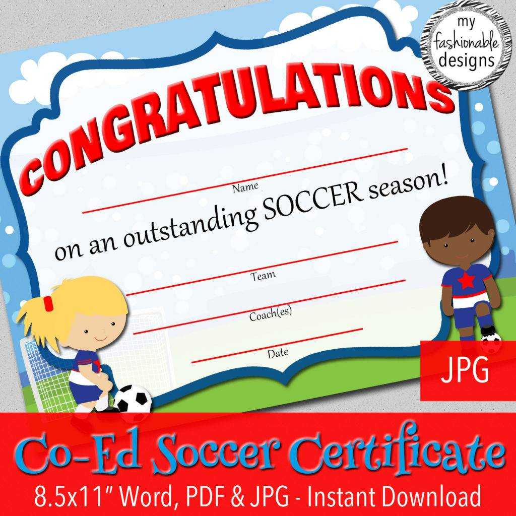 13+ Soccer Award Certificate Examples – Pdf, Psd, Ai With Regard To Soccer Award Certificate Template