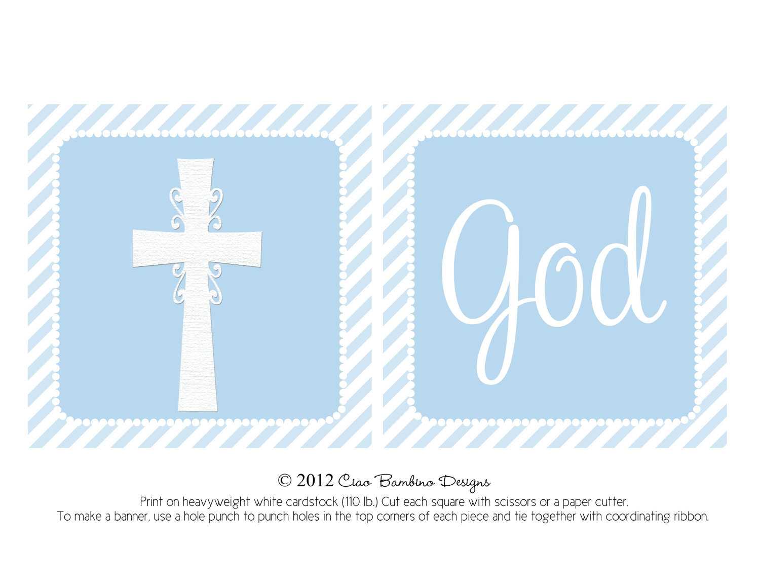 Christening Banner Template Free Download
