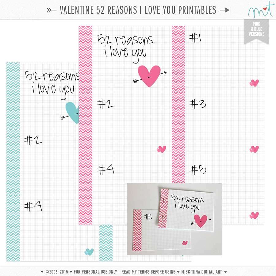 14 Days Of Free Valentine's Printables Day 14 – Happy Intended For 52 Reasons Why I Love You Cards Templates Free