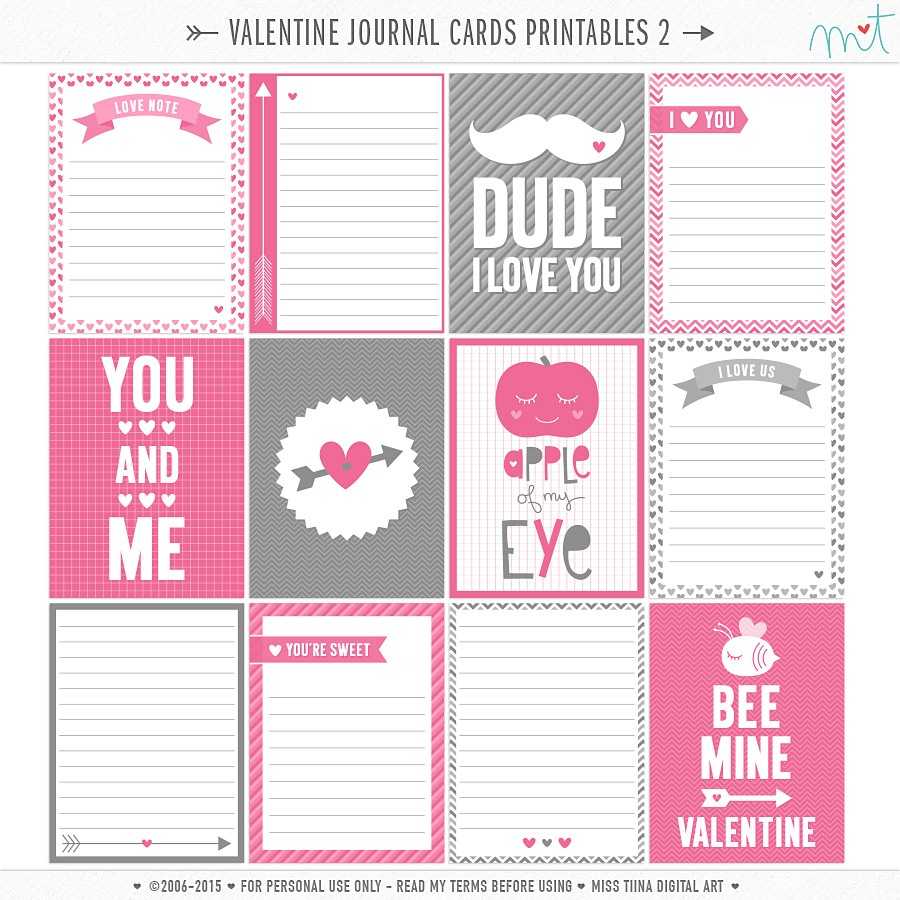 14 Days Of Free Valentine's Printables Day 6 | Misstiina In 52 Reasons Why I Love You Cards Templates Free