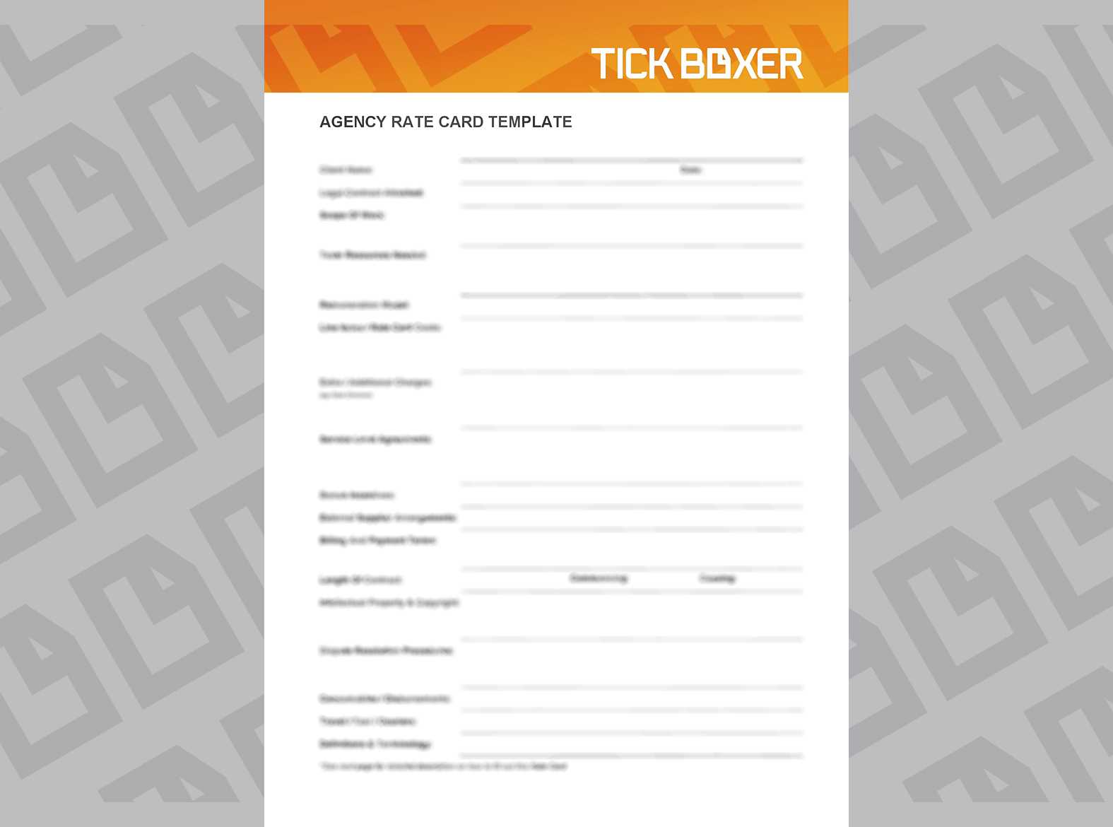 14 Images Of Ad Agency Scorecard Template | Zeept Pertaining To Advertising Rate Card Template